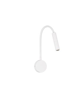 Nova Luce Sonica - applique murale - Ø 8,5 x 56 cm - 6W LED inclus - IP44 - blanc sablé