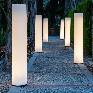 New Garden Fity 100 - lampadaire d'extérieur - Ø 19 x 100 cm - 14W LED inclus - IP65 - blanc - couleur de lumière blanc chaud