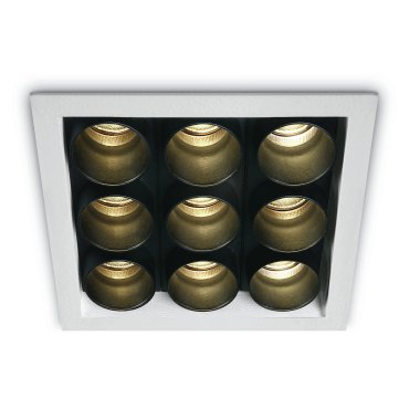 ONE Light Dark Light Tubes - spot à encastrer - 107 x 107 mm, 96 x 96 mm taille d'encastrement - 22W LED inclus - blanc
