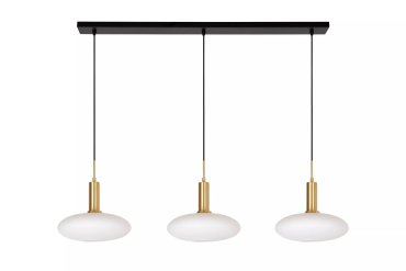 Lucide Singala 3L - lampe suspendue - 126 x 30 x 169 cm - opale et or