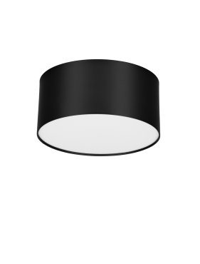 Nova Luce Marsa - plafonnier - Ø 14 x 6,5 cm - 16W LED inclus - noir sablé