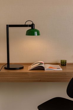 Faro Tatawin - lampe de table  - 25 x 45,4 x 57,5 cm - noir satiné et vert brillant