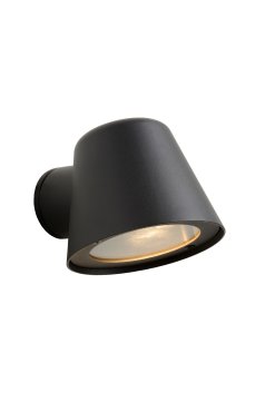 Lucide Dingo - applique murale extérieure - 11,5 x 14,5 x 9 cm - 5W LED dimmable inclus - IP44 - anthracite