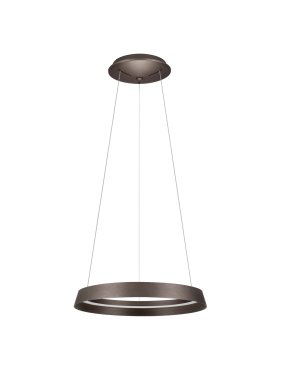 Nova Luce Ormi - lampe suspendue - Ø 45 x 150 cm - 38W dimmable LED inclus - brun café brossé