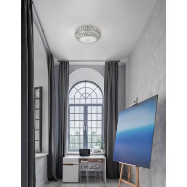 Nova Luce Valence - plafonnier - Ø 42 x 19 cm - blanc