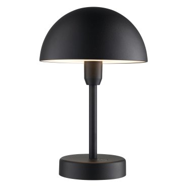 Nordlux Ellen To-Go - lampe de table extérieure sans fil avec station de charge - Ø 16 x 25 cm - 3 niveaux de gradation - 2,8W LED inclus - IP44 - noir