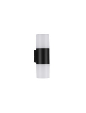 Nova Luce Paul - applique murale extérieure - 8,5 x 28 cm - 10W LED inclus - IP65 - noir sablé