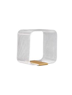 Nova Luce Valentin - lampe de table avec interrupteur sur câble - 24 x 24 x 16 cm - 14W dimmable LED inclus - laiton doré