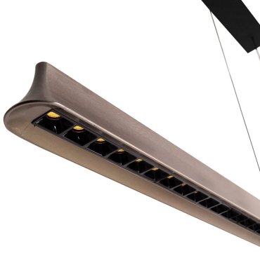 Maxlight Jo-Jo - lampe suspendue - 124 x 6 x 195 cm - 38W LED inclus - 2700K-5500K - gris et noir