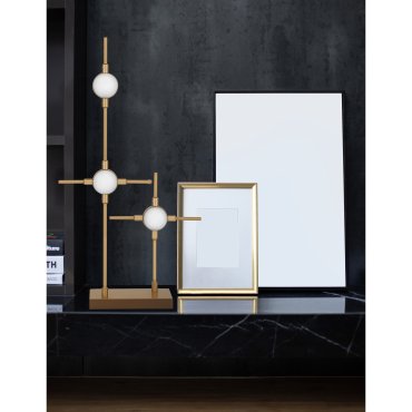 Nova Luce Atomo - lampe à poser - 28 x 9 x 52 cm - 3 x 2,4W LED inclus - or