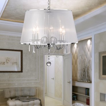 Searchlight Venetian - lustre - Ø 50 x 140 cm - chrome