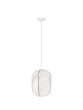 Nova Luce Pierida - lampe suspendue - Ø 30 x 210 cm - blanc sablé