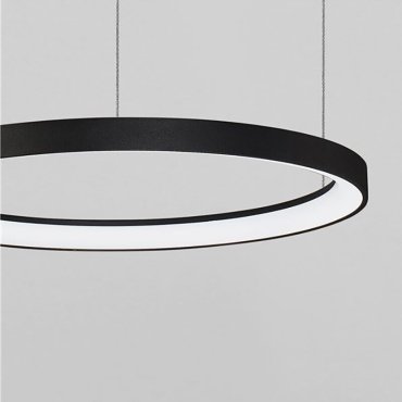 Nova Luce Pertino - lampe suspendue - Ø 48 x 150 cm - 38W LED dimmable inclus - noir sable