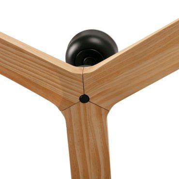Faro Klim L - ventilateur de plafond - Ø 150 cm - noir mat et pin