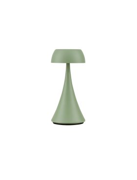 Nova Luce Ycro - lampe de table rechargeable pour extérieur - Ø 8 x 17,5 cm - 2W dimmable LED inclus - IP54 - vert olive