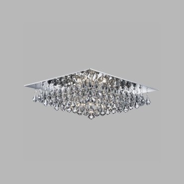 Searchlight Hanna - plafonnier - 55 x 55 x 22 cm - chrome