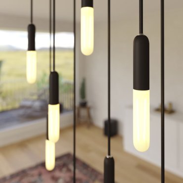 Creative Cables - lampe suspendue 8L - 67,5 x 130 cm - noir