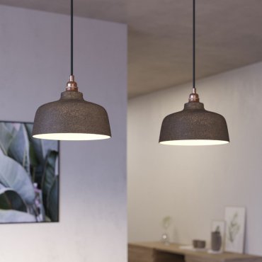 Creative Cables Coppa - lampe suspendue 2L - 67,5 x 120 cm - noir