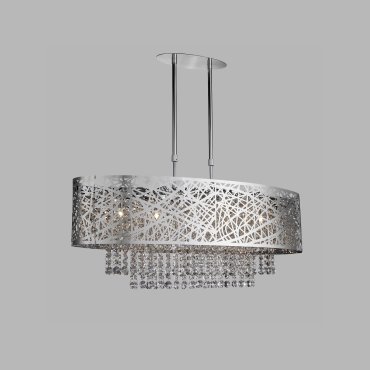 Searchlight Mica - lampe suspendue - 81 x 30 x 71 cm - chrome
