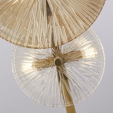 Searchlight Wagon - lampadaire - Ø 30 x 151 cm - or et ambre