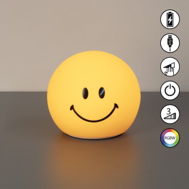 Fischer &amp; Honsel GlowMoji - veilleuse - Ø 13 x 12 cm - LED RGBW 0,3W incl. - jaune
