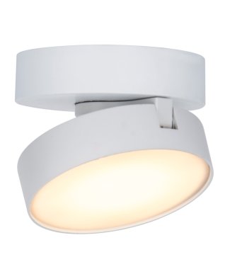 Lutec Stanos - spot en saillie - éclairage intelligent - Lutec Connect - Ø10 x 5,5 cm - 6,8W LED inclus - fonction de gradation via app - 2700K-6500K - blanc