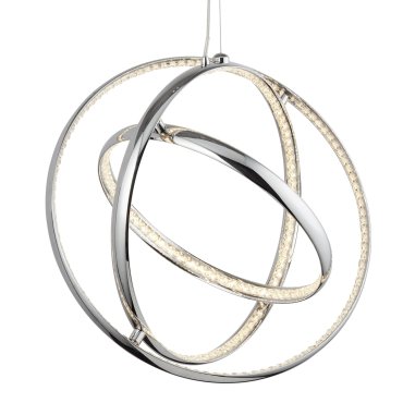 Searchlight Rings - lampe suspendue - Ø 55 x 171 cm - 42W LED inclus - chrome