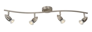 Lucide Caro 4 - spot en saillie - 78 x 9 x 13 cm - 4 x 5W LED inclus - chrome satiné