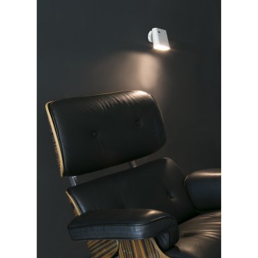 Faro Aurea - applique murale avec interrupteur - 12 x 7 x 9,5 cm - 8W LED inclus - blanc mat