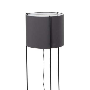 Faro Drum - lampadaire - 120 cm - noir et gris