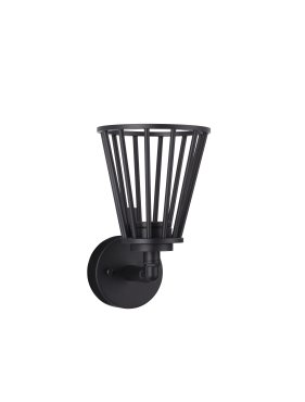 Nova Luce Carina - applique murale extérieure - Ø 18 x 150 cm - 6W LED inclus - IP65 - noir sablé
