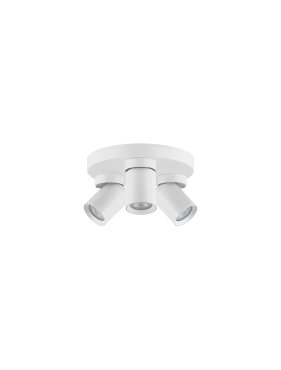 Nova Luce Amecy - spot en saillie 3L - Ø 22 x 12,5 cm - blanc sablé