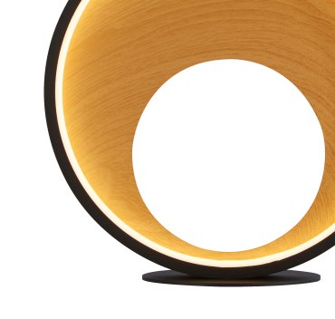 Searchlight Curio - lampe de table - 30 x 31 cm - 3 niveaux de gradation - 11W LED inclus - noir et effet bois
