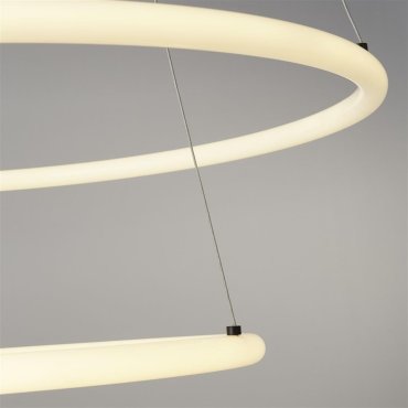 Searchlight Revolve - lampe suspendue - Ø 59 x 150 cm - 28W LED dimmable inclus - noir et opale