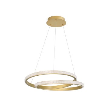 Nova Luce Grania - lampe suspendue - Ø 55 x 120 cm - 25W dimmable LED inclus - matt gold