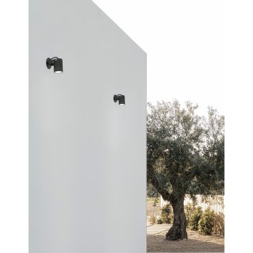 Nova Luce Fend - spot au sol - 9 x 6,5 x 15 cm - 10W LED inclus - IP65 - noir