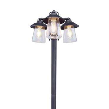 Lutec Cate - poteau de jardin - 43 x 43 x 190 cm - IP44 - noir antique