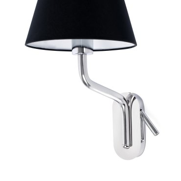 Faro Eterna Left - applique murale - 21,5 x 20 x 16 cm - 1W LED inclus - noir et chrome