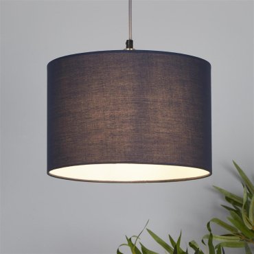 Abat-jour Searchlight Clyde Drum - Ø 30 x 20 cm - bleu marine