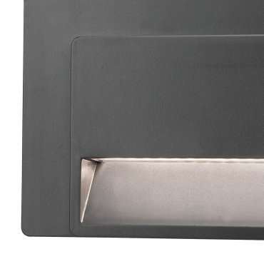 Nova Luce Luton - applique murale extérieure - 12,5 x 3,3 x 8,3 cm - 1,2W LED inclus - IP65 - gris foncé