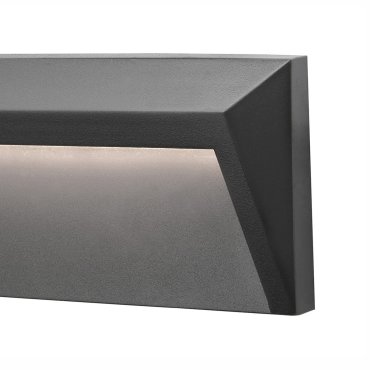 Nova Luce Luton - applique d'extérieur - 23 x 3,3 x 8 cm - 1,6W LED inclus - IP65 - gris foncé