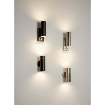 Searchlight Slapton - applique murale extérieure - 6 x 16 cm - IP44 - acier inoxydable