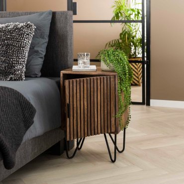 Vico Tweak - set de tables de chevet - 40 x 30 x 60 cm - bois de manguier