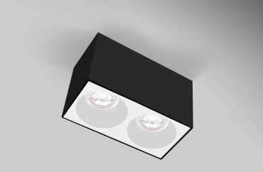 Century Italia Essenza Cube - spot de construction 2L - 16 x 8 x 9,8 cm - blanc et noir