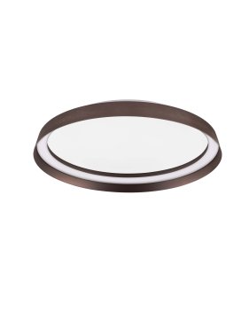 Nova Luce Ormi - plafonnier - Ø 45 x 7 cm - 38W dimmable LED inclus - brun café brossé