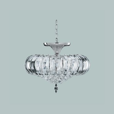 Searchlight Sigma - lampe suspendue - Ø 54 x 45 cm - chrome