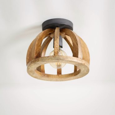 Vico Wooden Bars - plafonnier - Ø 30 x 24 cm - bois de manguier