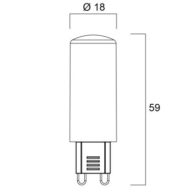 Sylvania Toledo - Ø 2 x 5.8 cm - G9 - 3.2W dimmable LED inclus - 2700K