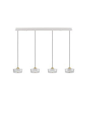 Nova Luce Keros - lampe suspendue - 100 x 200 x 16 cm - 23W LED inclus - platine or