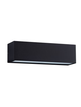 Nova Luce Flora - applique murale extérieure - 23 x 6,5 x 6,5 cm - 10W LED inclus - IP54 - noir sablé
